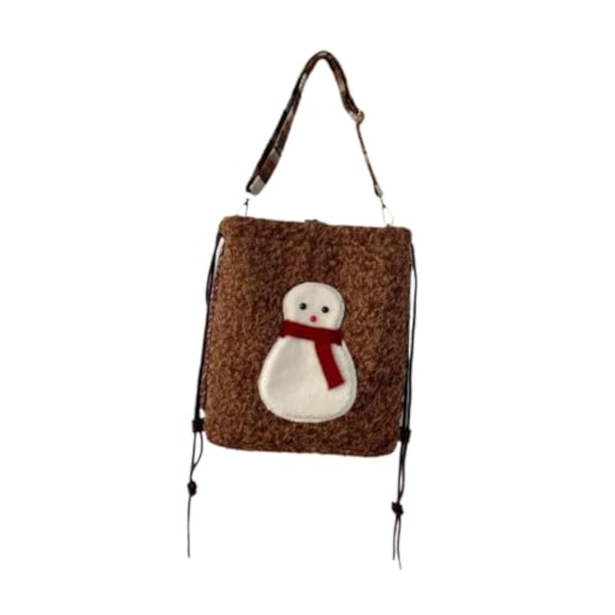 Christmas Snowman Backpack for Vacation and Party, Brown